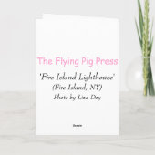 "Feuer-Insel-Leuchtturm-" Raum-Gruß-Karte Karte (Rückseite)