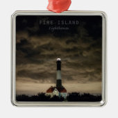 Feuer-Insel NY. Silbernes Ornament (Vorne)