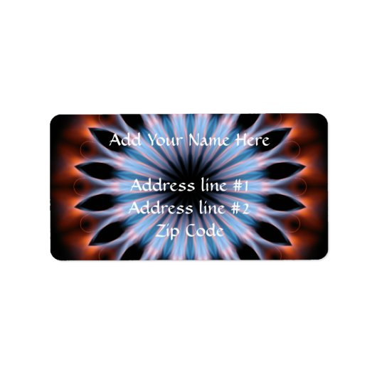 Feuer Kaleidoskop Adressaufkleber (Vorne)