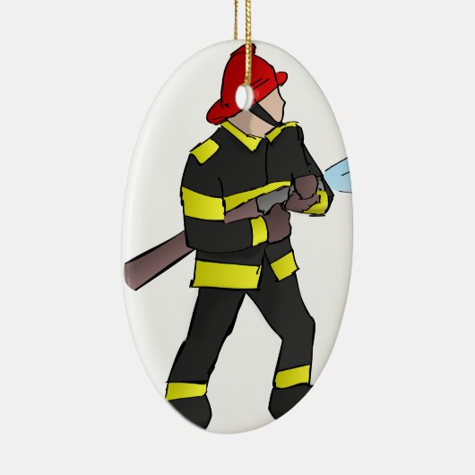 Feuer-Kampf Keramik Ornament (Rechts)