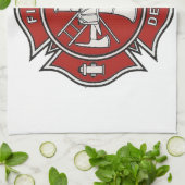 Feuer-Kämpfer-Abzeichen Geschirrtuch (Gefaltet)