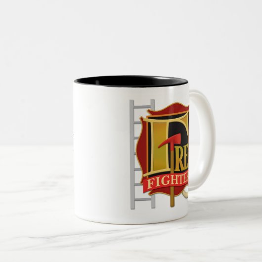 "Feuer-Kämpfer-" Tasse (VorderseiteRechts)