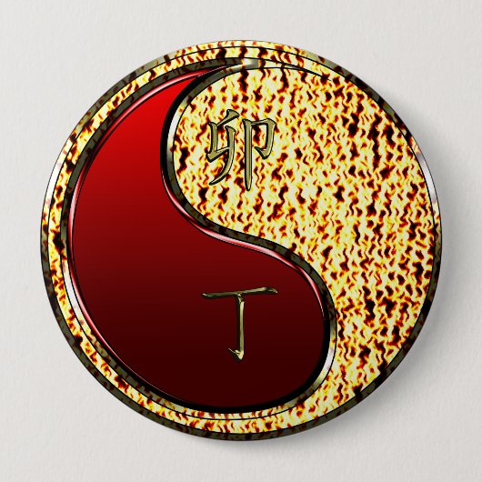 Feuer Kaninchen Button (Vorderseite)