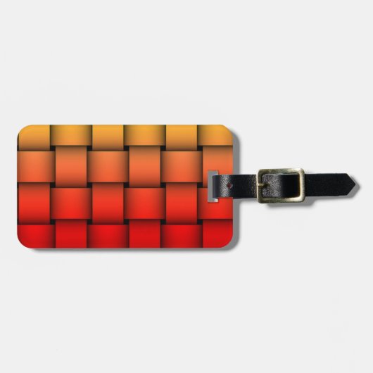 Feuer Kariert Happy Geburtstag Gepäckanhänger (Vorderseite horizontal)