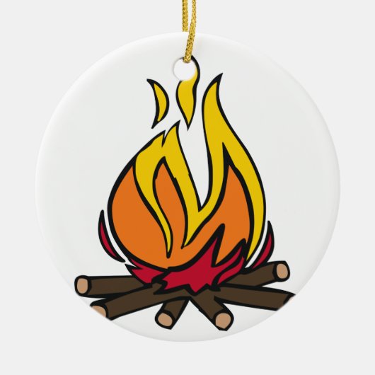 Feuer Keramik Ornament (Vorne)