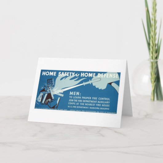 Feuer-Kontrollen-Sicherheit NYC 1942 WPA Karte (Vorderseite)