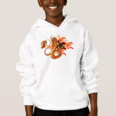 Feuer-korallenroter Drache-KinderHoodie Hoodie (Vorderseite)