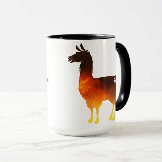 Feuer-Lama-Tasse Tasse (VorderseiteRechts)