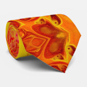Feuer Lava Vulkan Marble Krawatte (Gerollt)