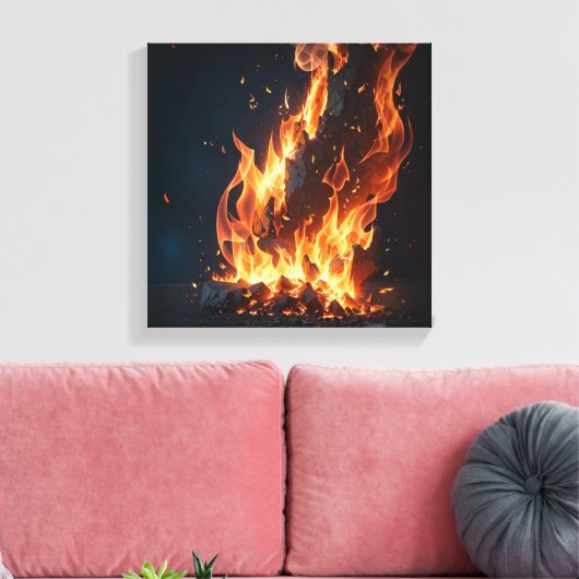 Feuer Leinwanddruck (Insitu (Wohnzimmer))