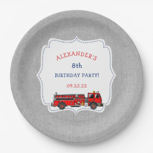 Feuer-LKW-Geburtstags-Partydekor, Pappteller