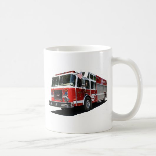 Feuer-LKW Gewohnheits-Tasse Kaffeetasse (Rechts)