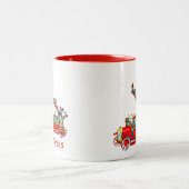 Feuer-LKW mit der KinderTasse Zweifarbige Tasse (Mittel)