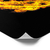 Feuer Longboard Skateboard Flammender Skater Skate Poster (Ecke)