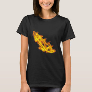 Feuer Longboard Skateboard Flammender Skater Skate T-Shirt