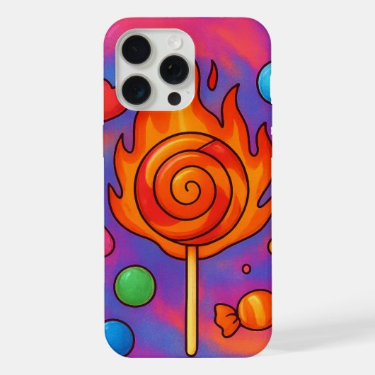 Feuer-Lutscher iPhone Hülle (Rückseite)