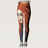 Feuer-Mädchen Leggings (Vorderseite)
