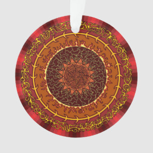 Feuer-Mandala-Acryl-Verzierung Ornament