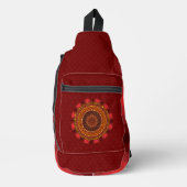 Feuer Mandala Crossbody Bag (Vorderseite)