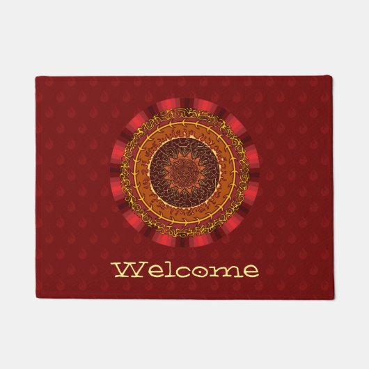 Feuer Mandala Doormat Fußmatte (Vorderseite)