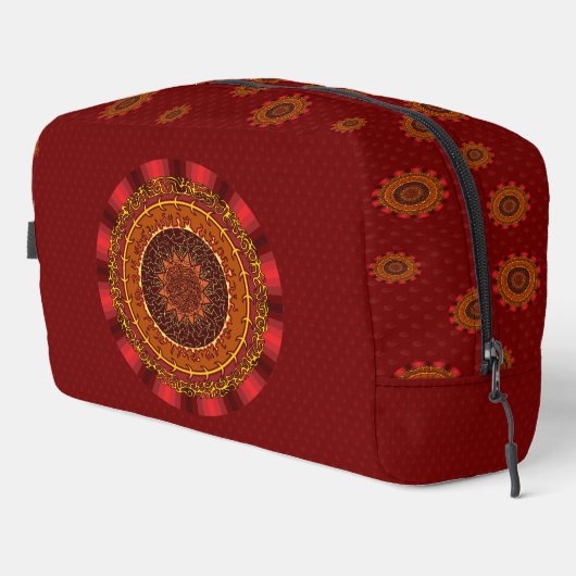 Feuer-Mandala-Dopp-Kit Waschbeutel (Rechte Ecke)