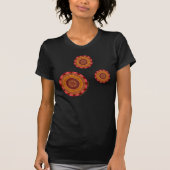 Feuer-Mandala-Frauen-Dunkles Shirt (Vorderseite)