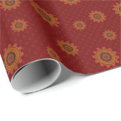 Feuer-Mandala-Geschenkpapier Geschenkpapier (Rolleneckpunkt)