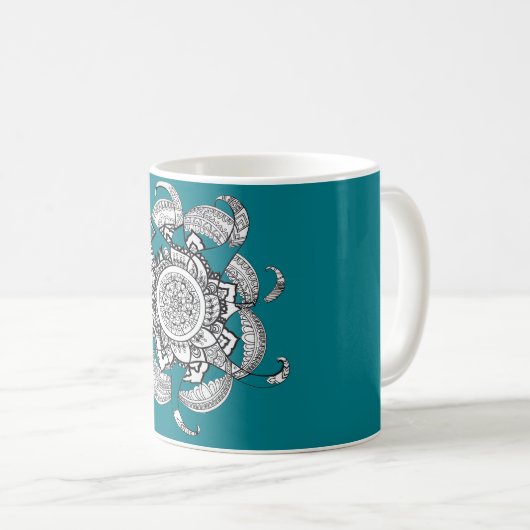 Feuer-Mandala Kaffeetasse (VorderseiteRechts)
