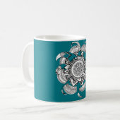 Feuer-Mandala Kaffeetasse (Vorderseite Links)