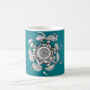 Feuer-Mandala Kaffeetasse