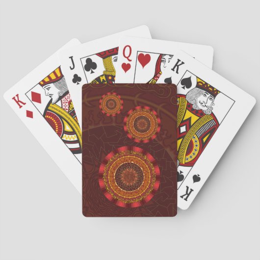 Feuer-Mandala-Klassische Spielkarten (Rückseite)