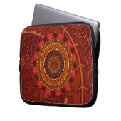 Feuer-Mandala-Laptop-Kasten Laptopschutzhülle (Vorderseite Links)