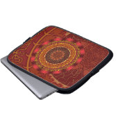 Feuer-Mandala-Laptop-Kasten Laptopschutzhülle (Vorne Knopf)