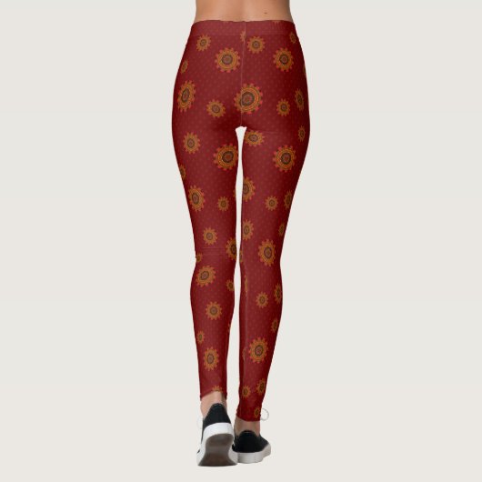 Feuer Mandala Leggings (Rückseite)