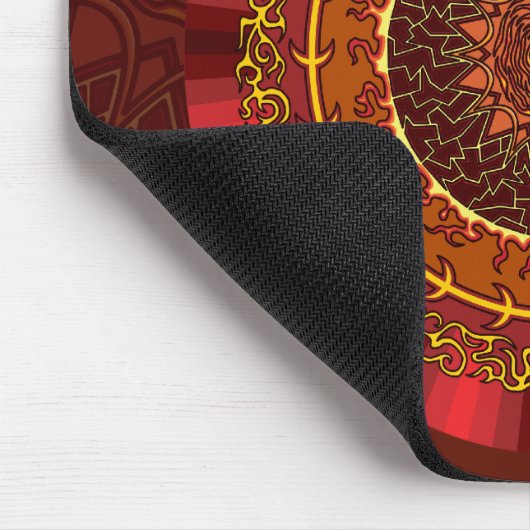 Feuer Mandala Mousepad (Ecke)