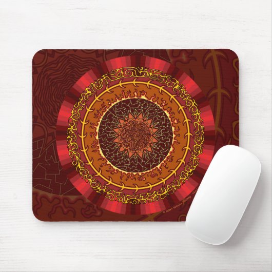 Feuer Mandala Mousepad (Mit Mouse)