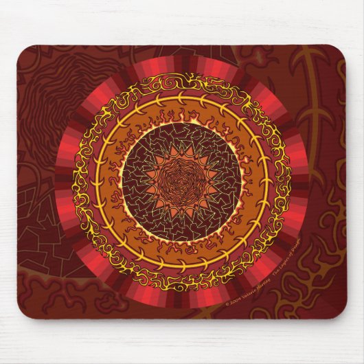 Feuer Mandala Mousepad (Vorne)