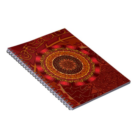 Feuer-Mandala-Notebook Notizblock (Rechte Seite)