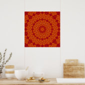 Feuer Mandala Poster (Küche)