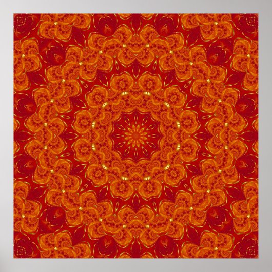 Feuer Mandala Poster (Vorne)