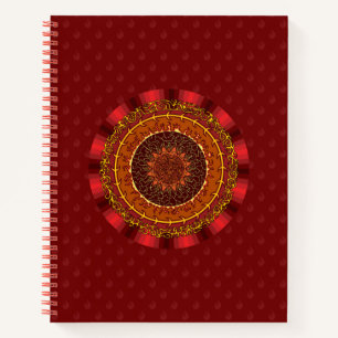 Feuer Mandala Spiral Notebook Notizblock