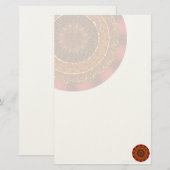 Feuer-Mandala-Stationery Briefpapier (Vorne/Hinten)