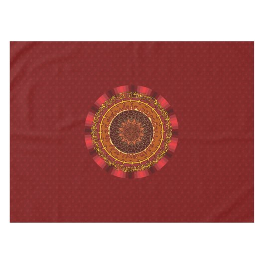 Feuer Mandala Tablecloth Tischdecke (Vorderseite (Horizontal))