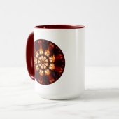 Feuer Mandala Tasse (Vorderseite Links)