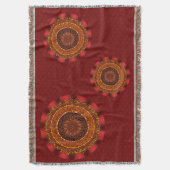 Feuer Mandala Throw Blanket Decke (Vorderseite Vertikal)