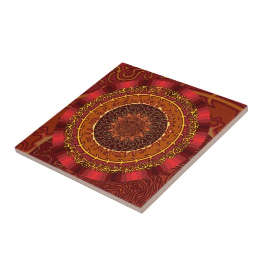 Feuer Mandala Tile Fliese (Seite)
