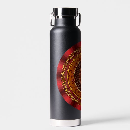 Feuer Mandala Trinkflasche (Vorne)