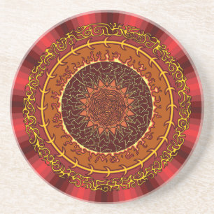 Feuer-Mandala-Untersetzer Untersetzer
