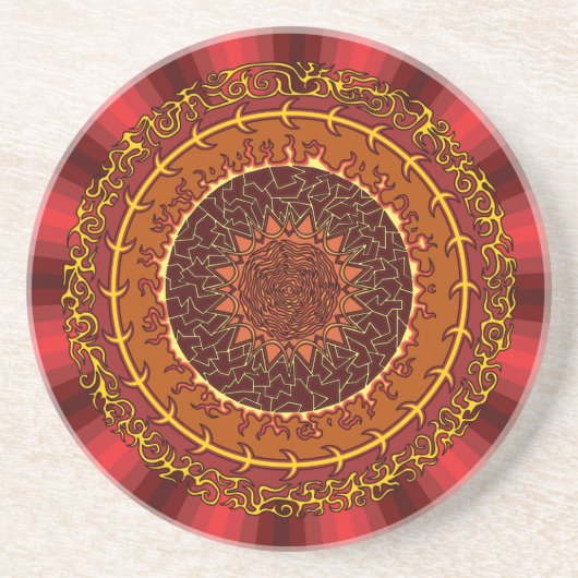 Feuer-Mandala-Untersetzer Untersetzer (Vorne)