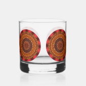 Feuer Mandala Whiskyglas (Rückseite)